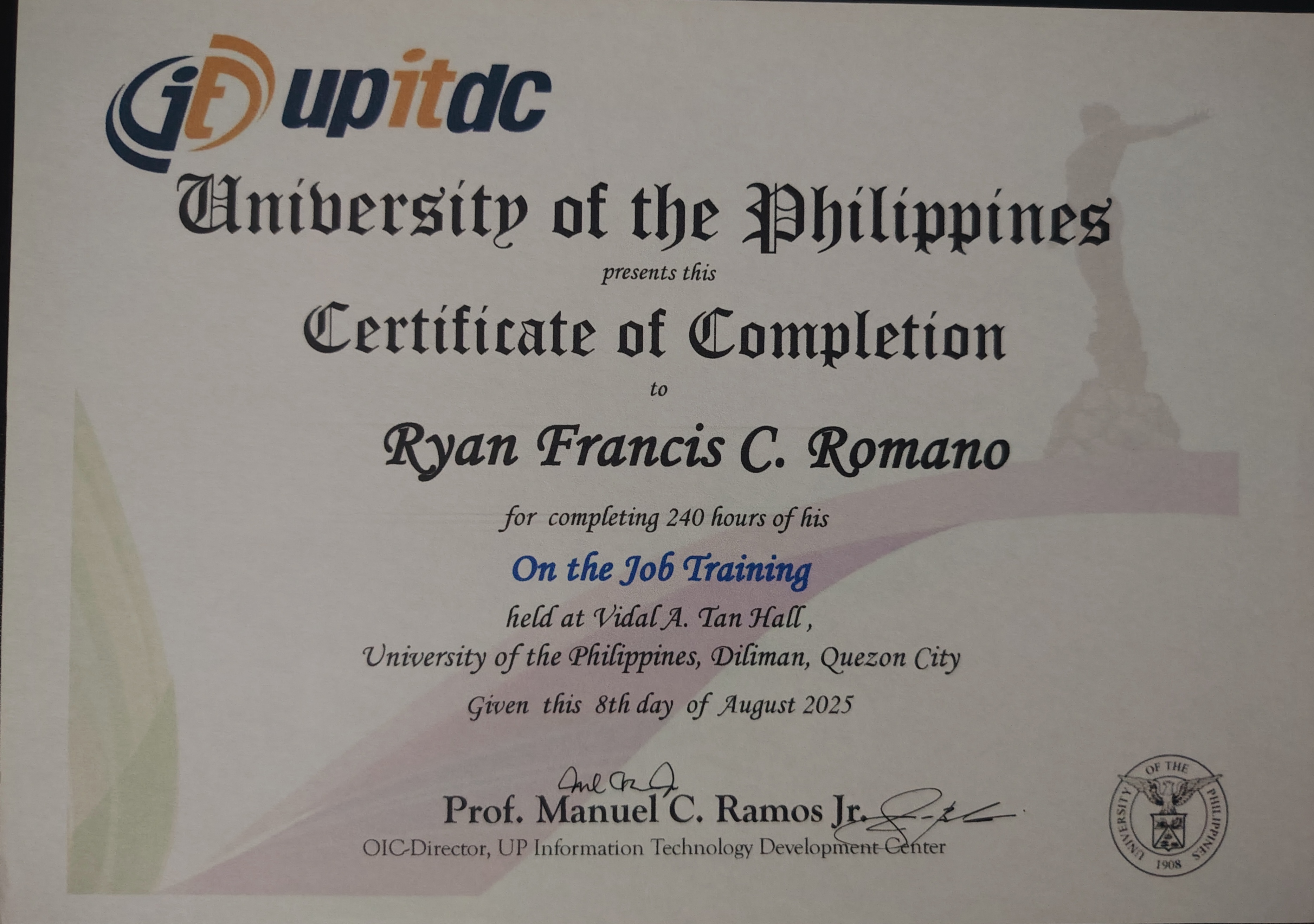 OJT Completion