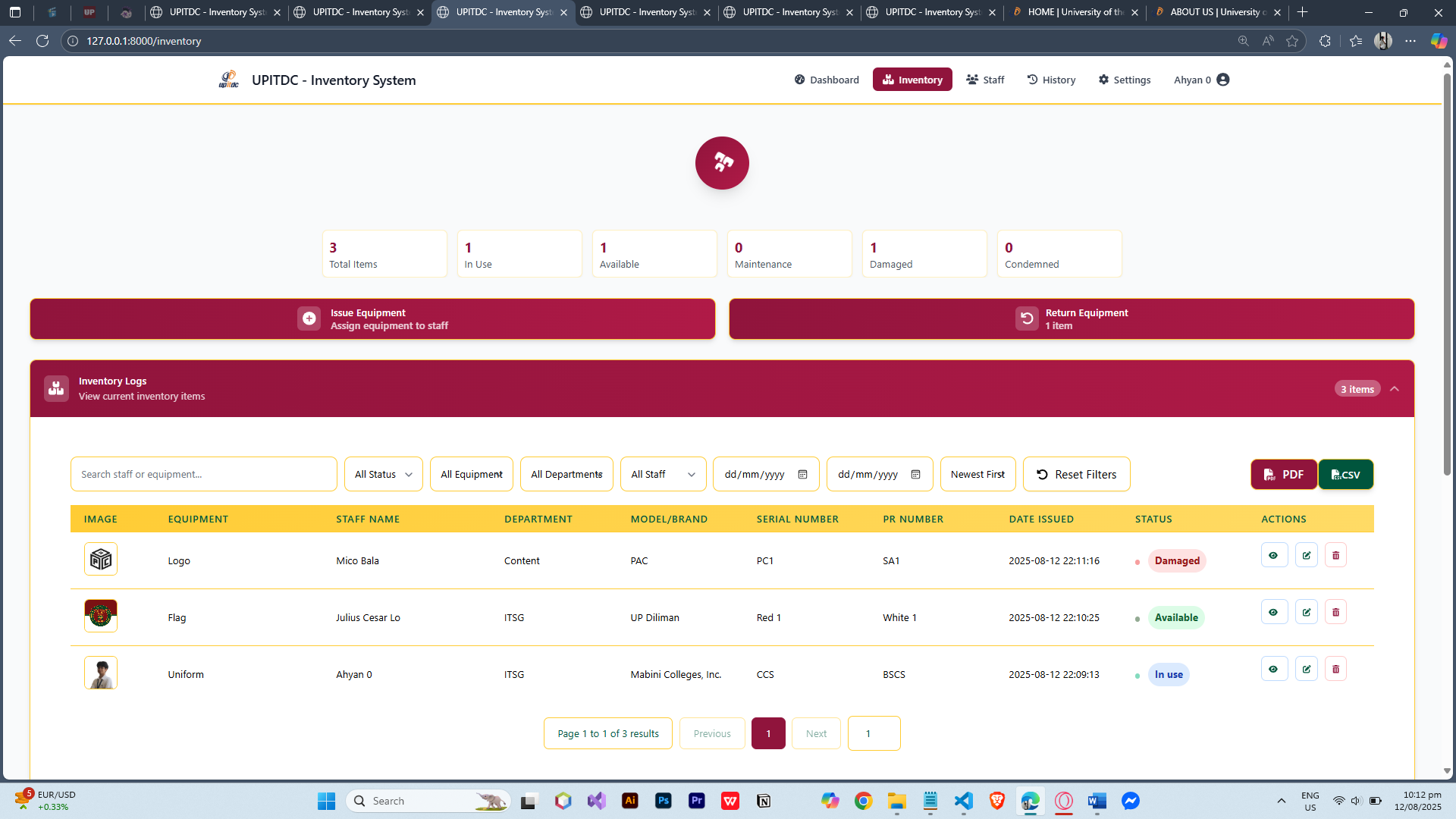 UPITDC Inventory System