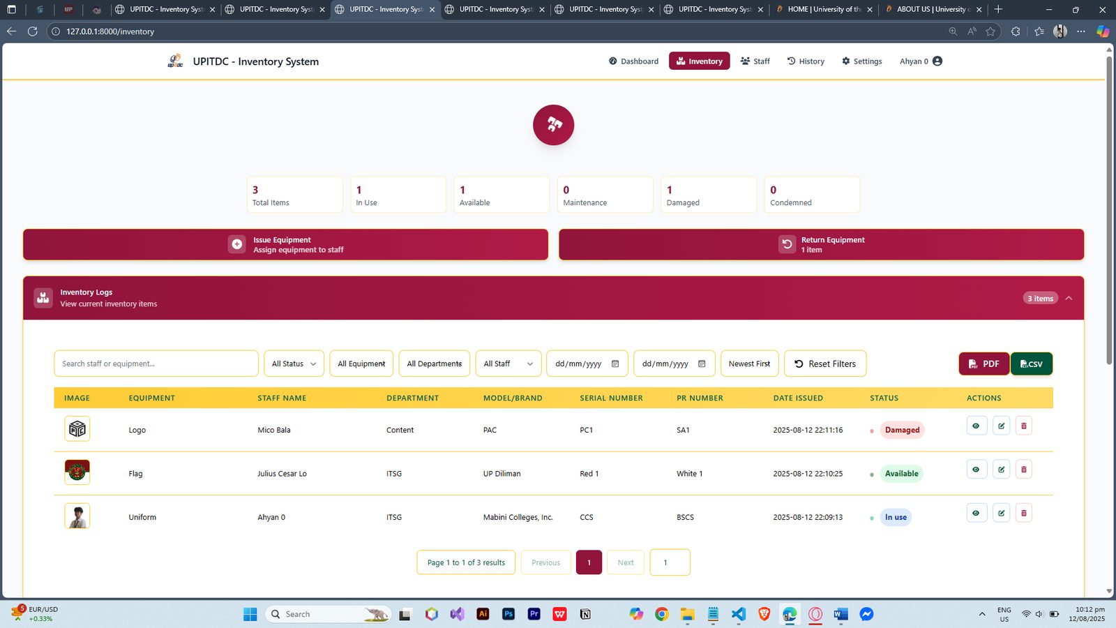 UPITDC Inventory System